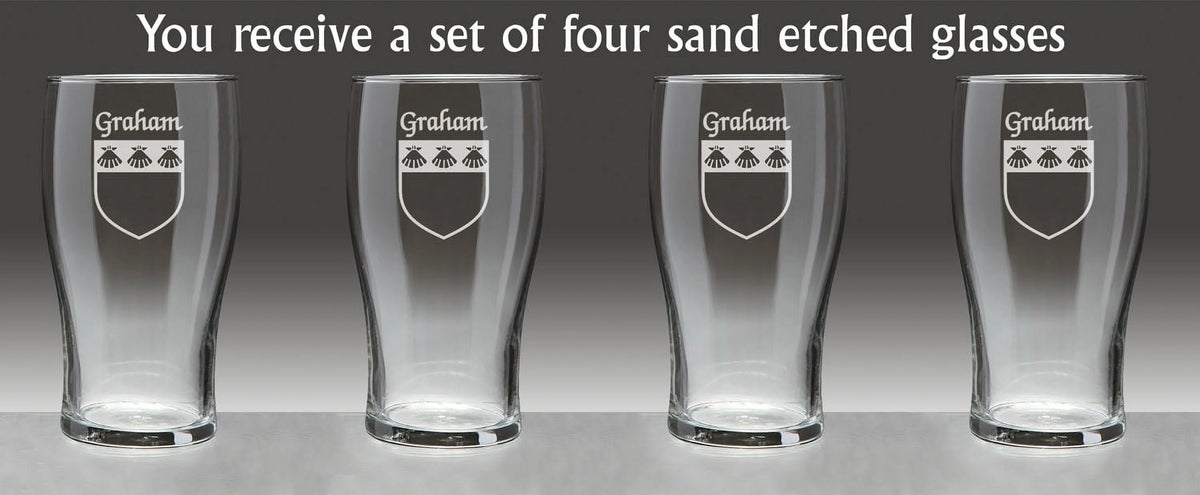 Irish Coat of Arms Tavern Glasses Set of 4 C18175