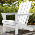 White HDPE Folding Adirondack Chair B9057