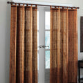 Honey Oak Brown Window Curtain N5233