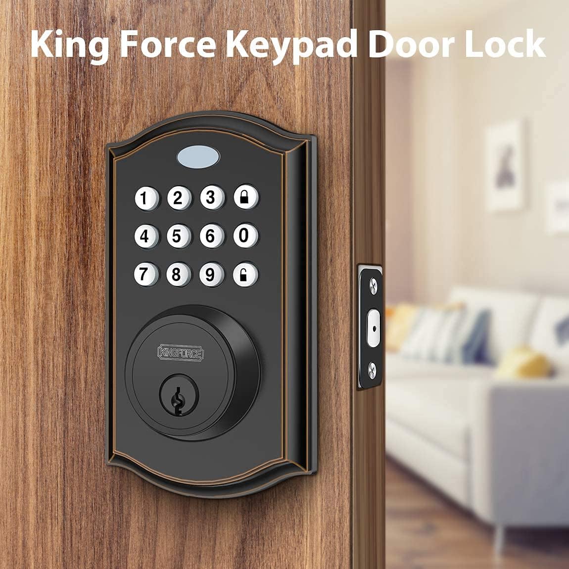 Keypad Deadbolt Lock, Keyless Entry Door Lock, Electronic Deadbolt, Pack of 2 Q212456