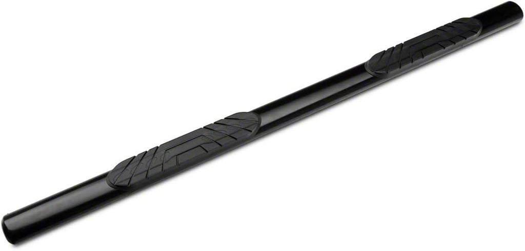 Black 4-Inch Oval Straight End Side Step Bars W78365