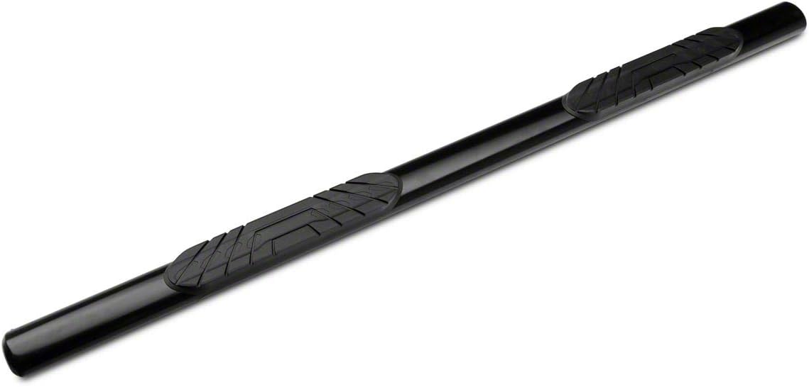 Black 4-Inch Oval Straight End Side Step Bars W78365
