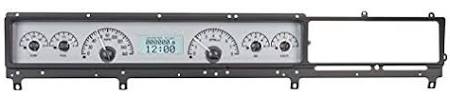 Analog Dash Gauges System Kit Silver Alloy Red Q9604
