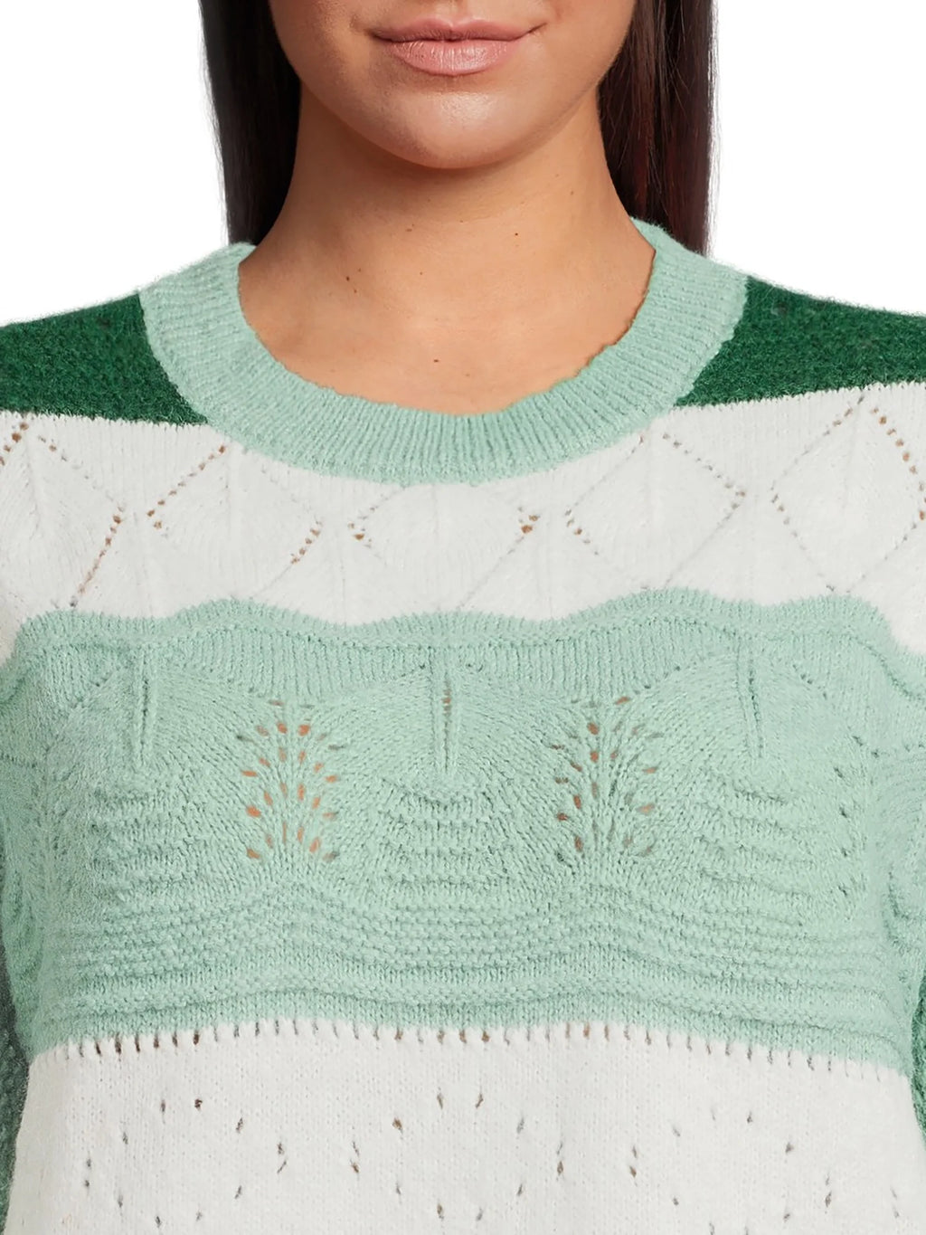 Lightweight Pointelle Pullover Sweater X495