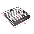 Rooftop Cargo Carrier Basket, 43" Black Steel Roof Rack C941676