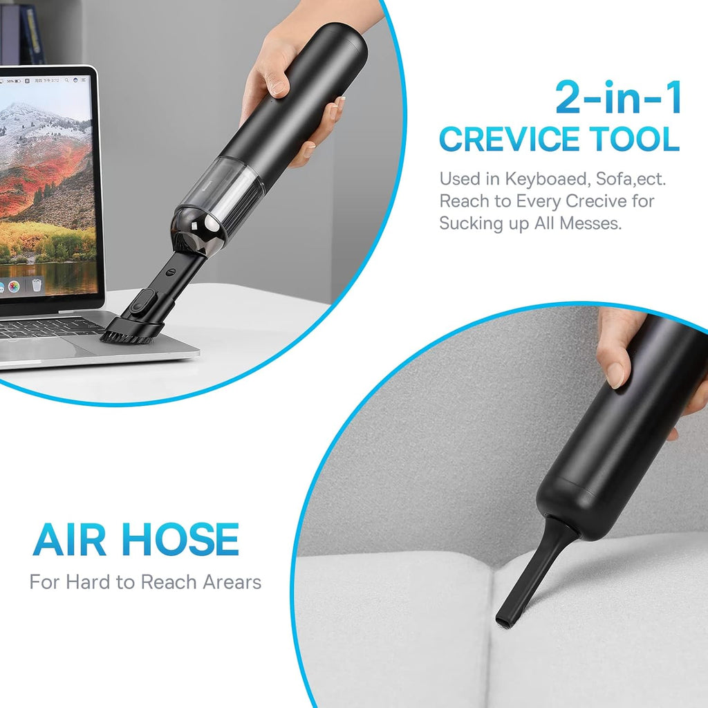 Handheld Cordless Rechargeable Vacuum with Adjustable Suction Power and LED Light L4798