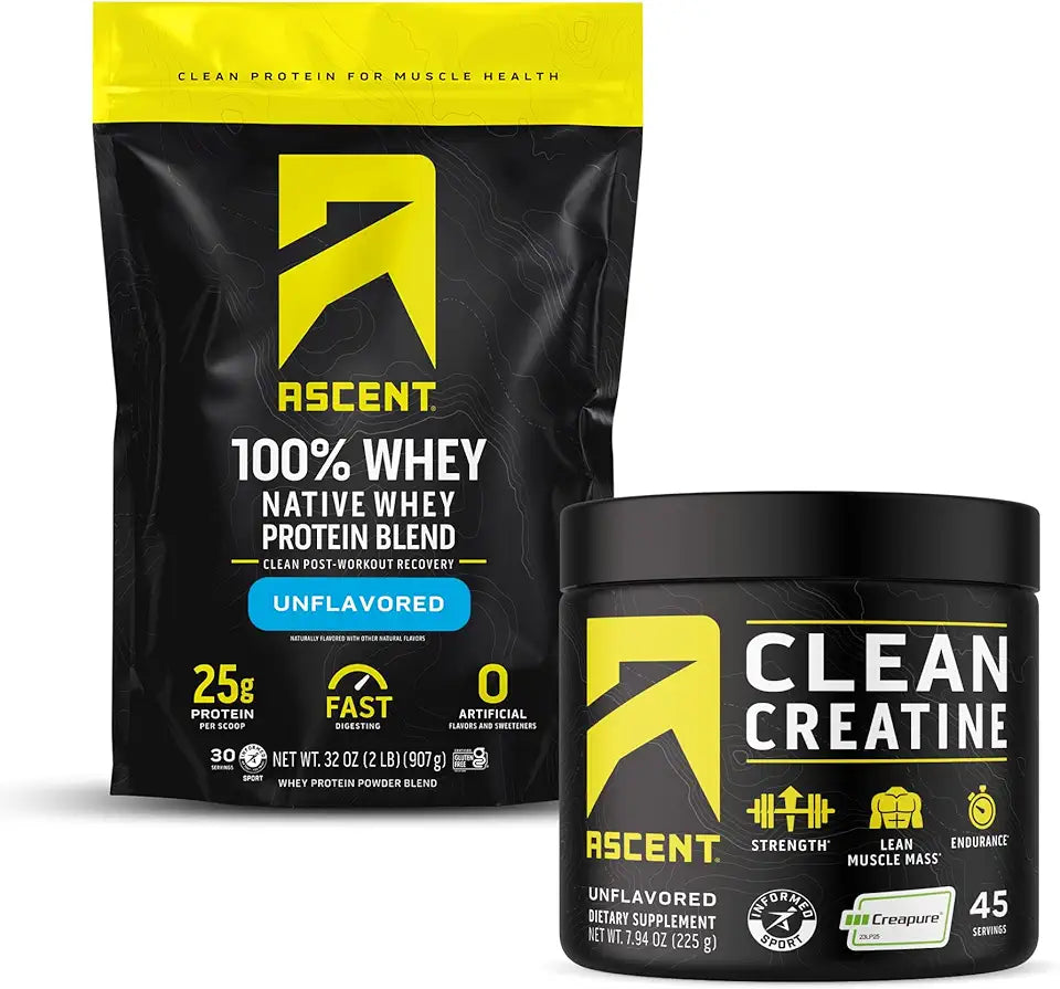 Unflavored Whey Protein Powder and Creatine Monohydrate Powder M784