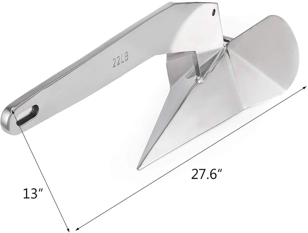 14 lbs Stainless Steel Delta Style Boat Anchor R348613