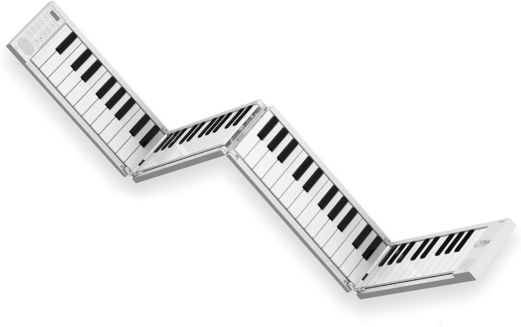 White Portable 88 Key Digital Piano Keyboard with Rechargeable Battery O603