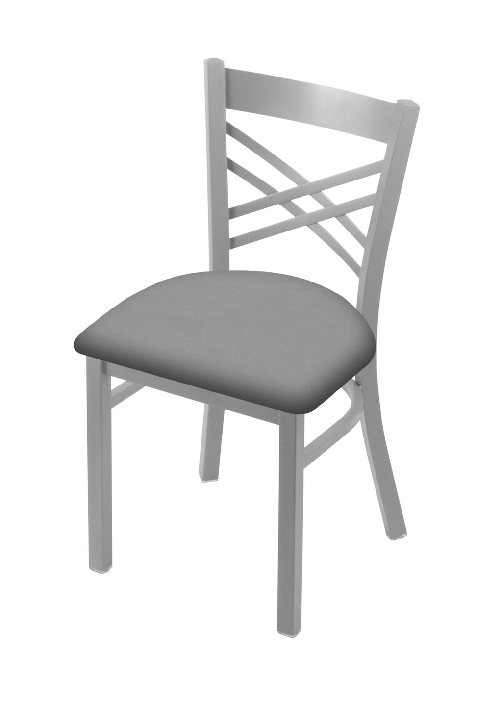 18x22 Chair with Anodized Nickel Finish and Canter Pine Seat Y887