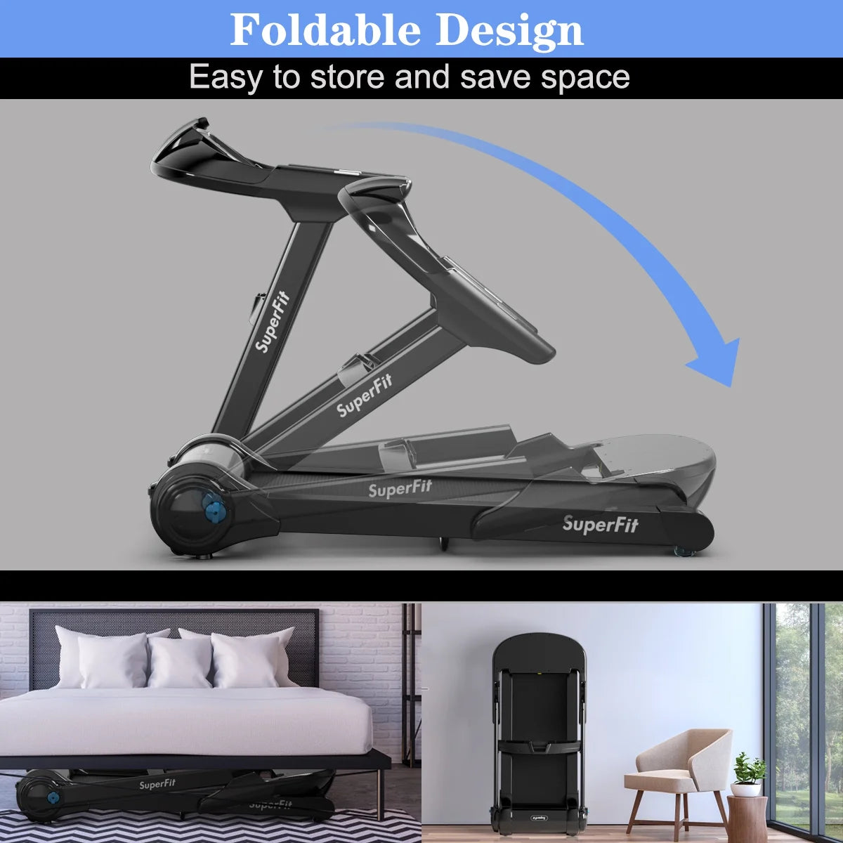 2.25HP Folding Treadmill I797185