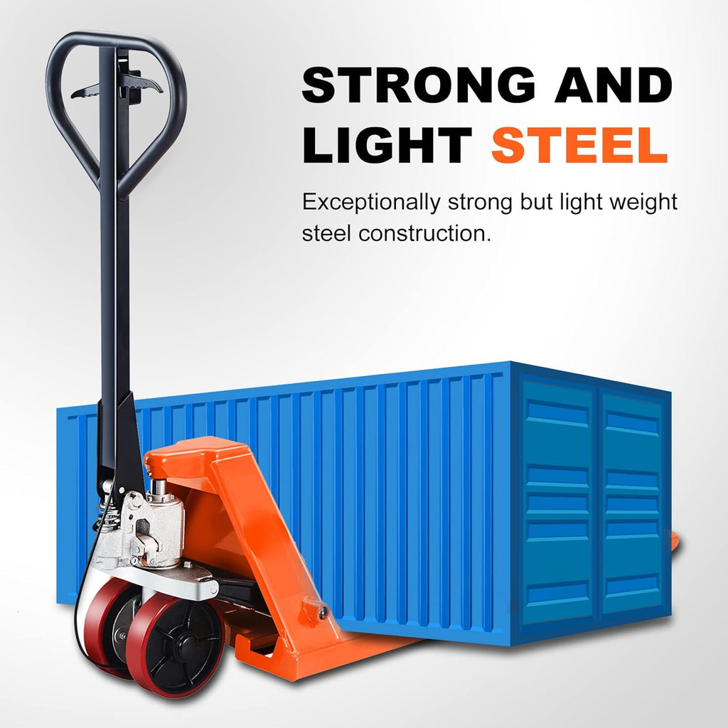 Pallet Jack 5500lbs Capacity 48”L×27”W with Brake System N986962