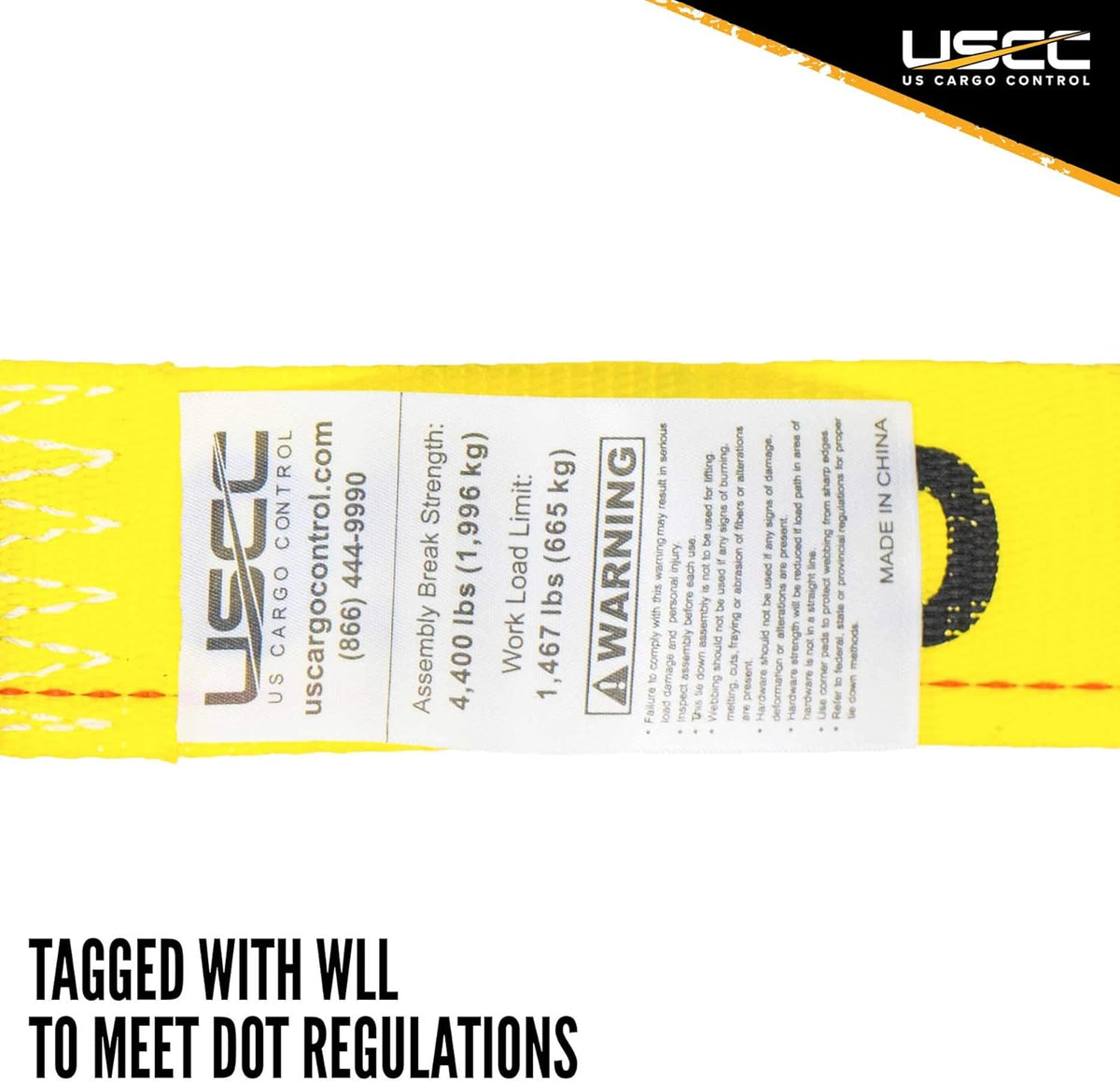 Yellow 2 Inch x 20 Foot Ratchet Straps 4 Pack N660
