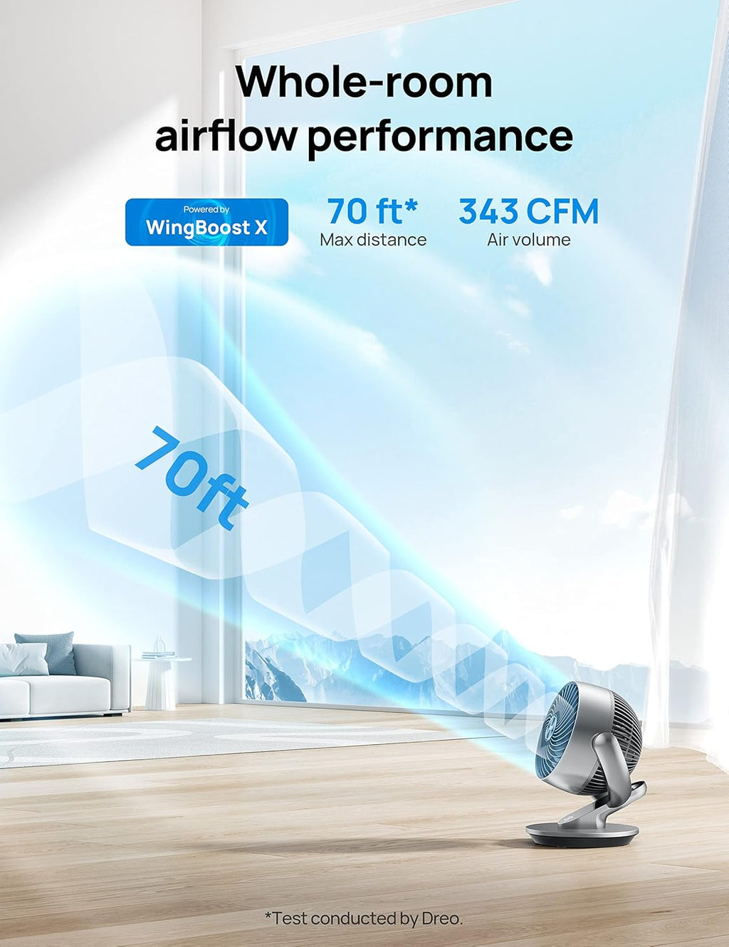 90° Oscillating Quiet Bladeless Tower Fan and 13" Table Fan Bundle with Remote R198