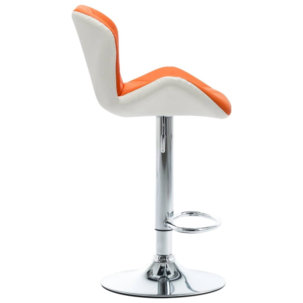 Orange Faux Leather Bar Stool Z545840