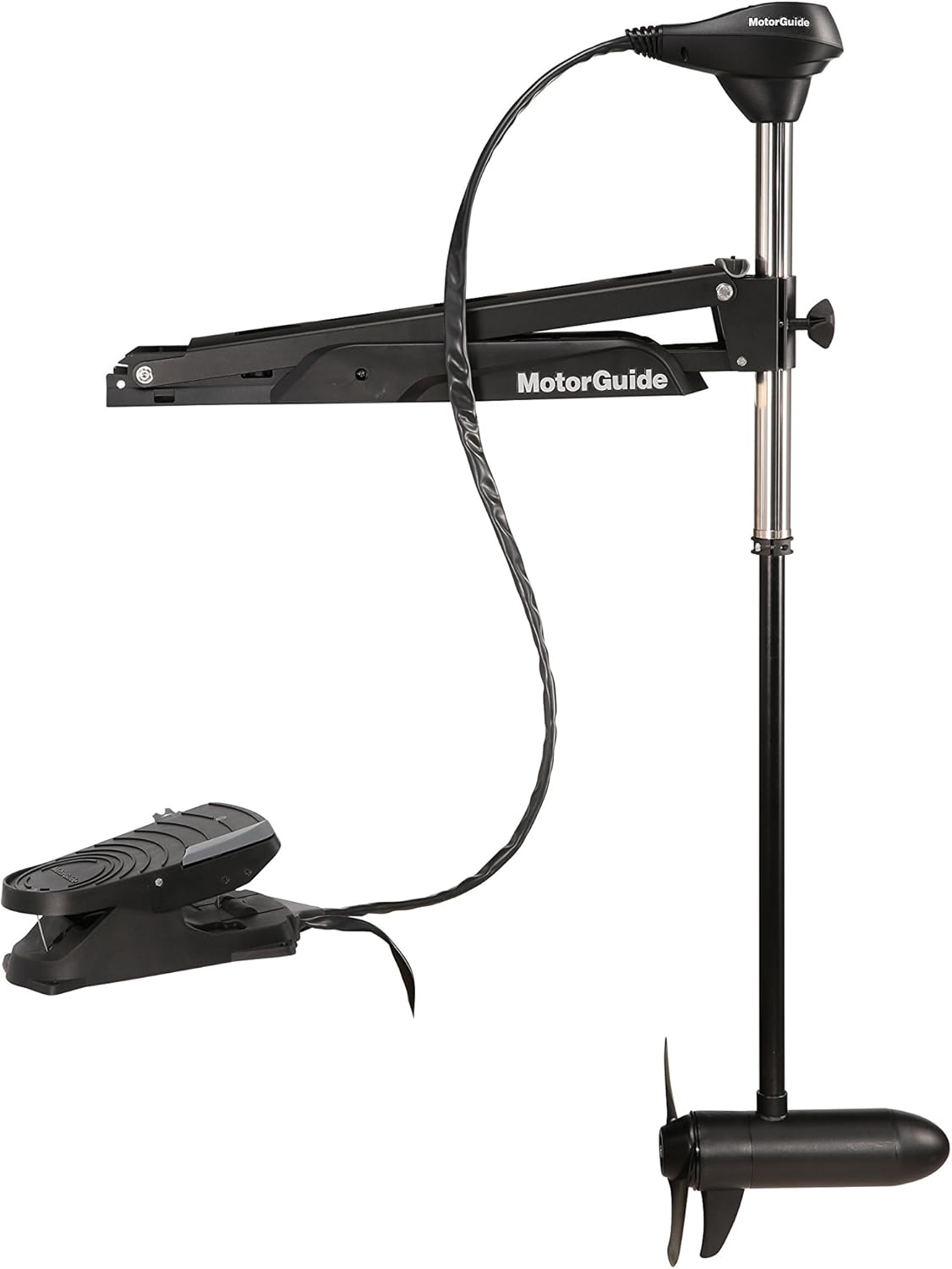 45-Inch Shaft 55-Pound Peak Thrust Cable Steer Foot-Control Trolling Motor I74398