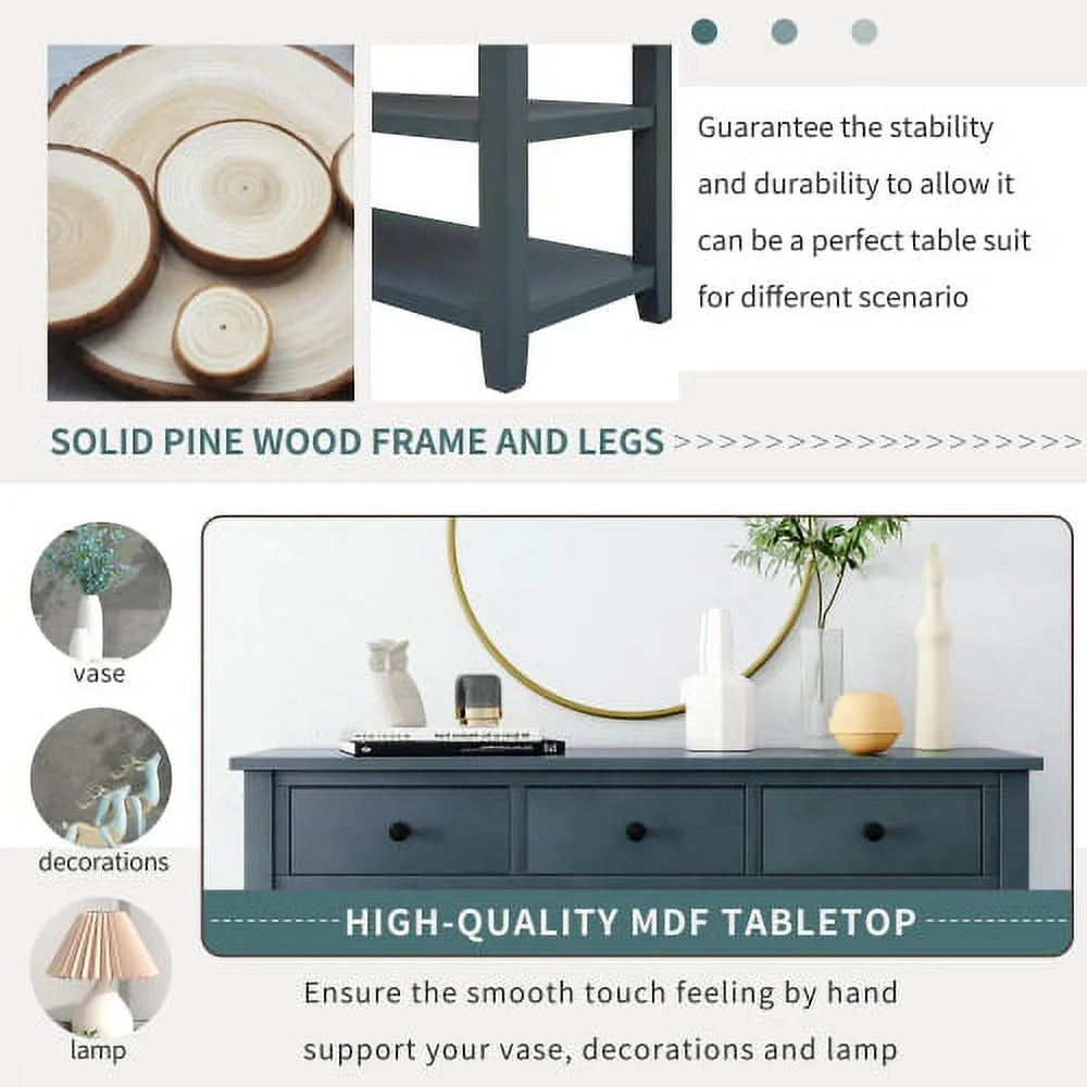 Console Table with Pine Solid Wood Frame and Legs B2215