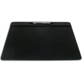 Black Leather Conference Table Pad with Pen Well X4672