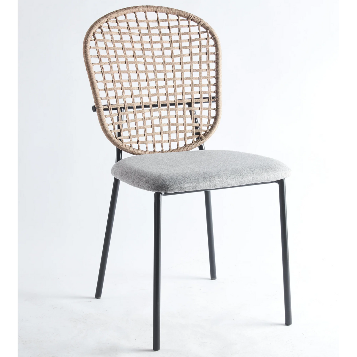 Gray and Black Dining Chairs, Set of 4 T150915