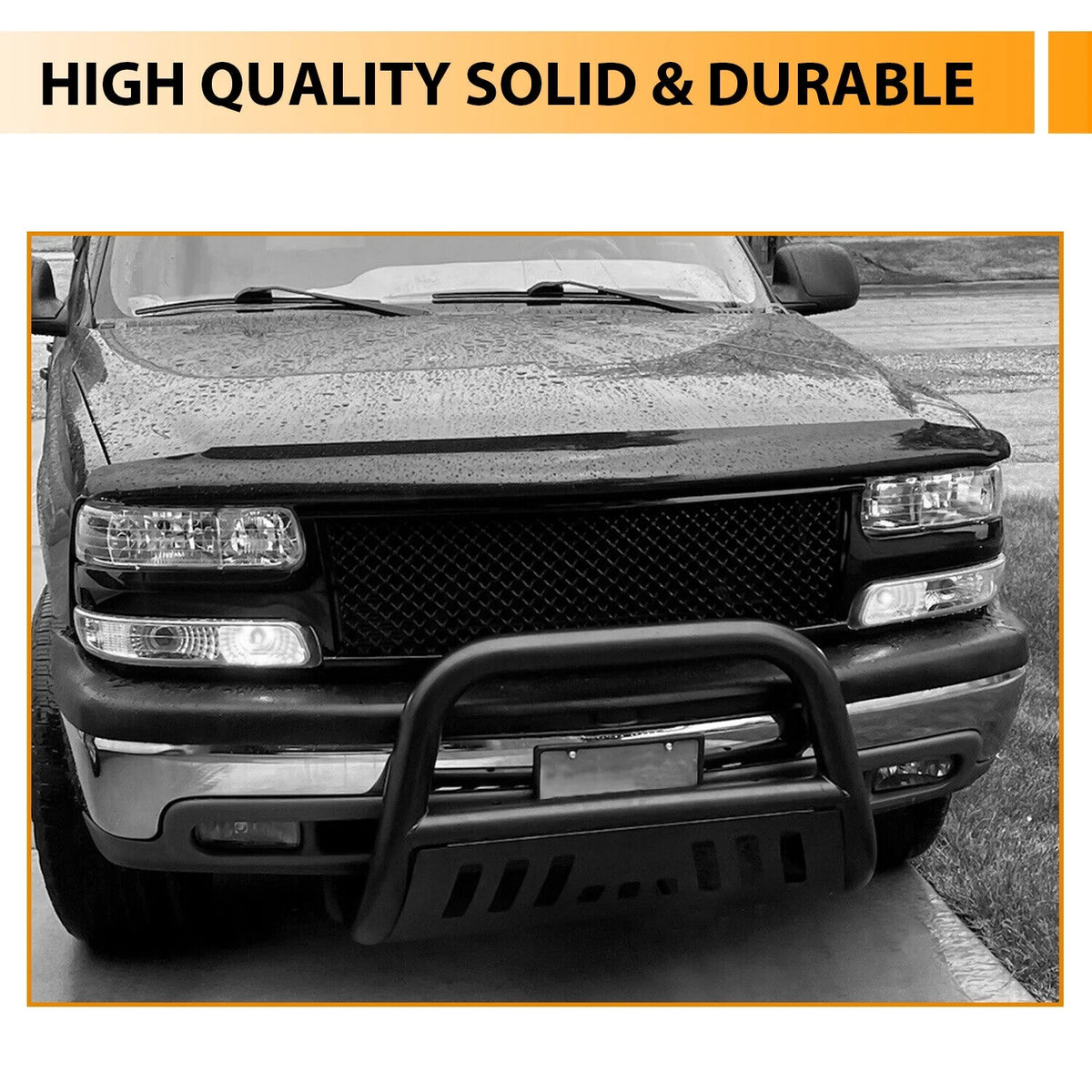 Black 3" Bull Bar Bumper Grille Guard R233
