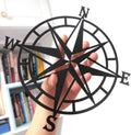 11 Inches Metal Nautical Compass Wall Decor, Cyan Gray, Pack of 2 J4938