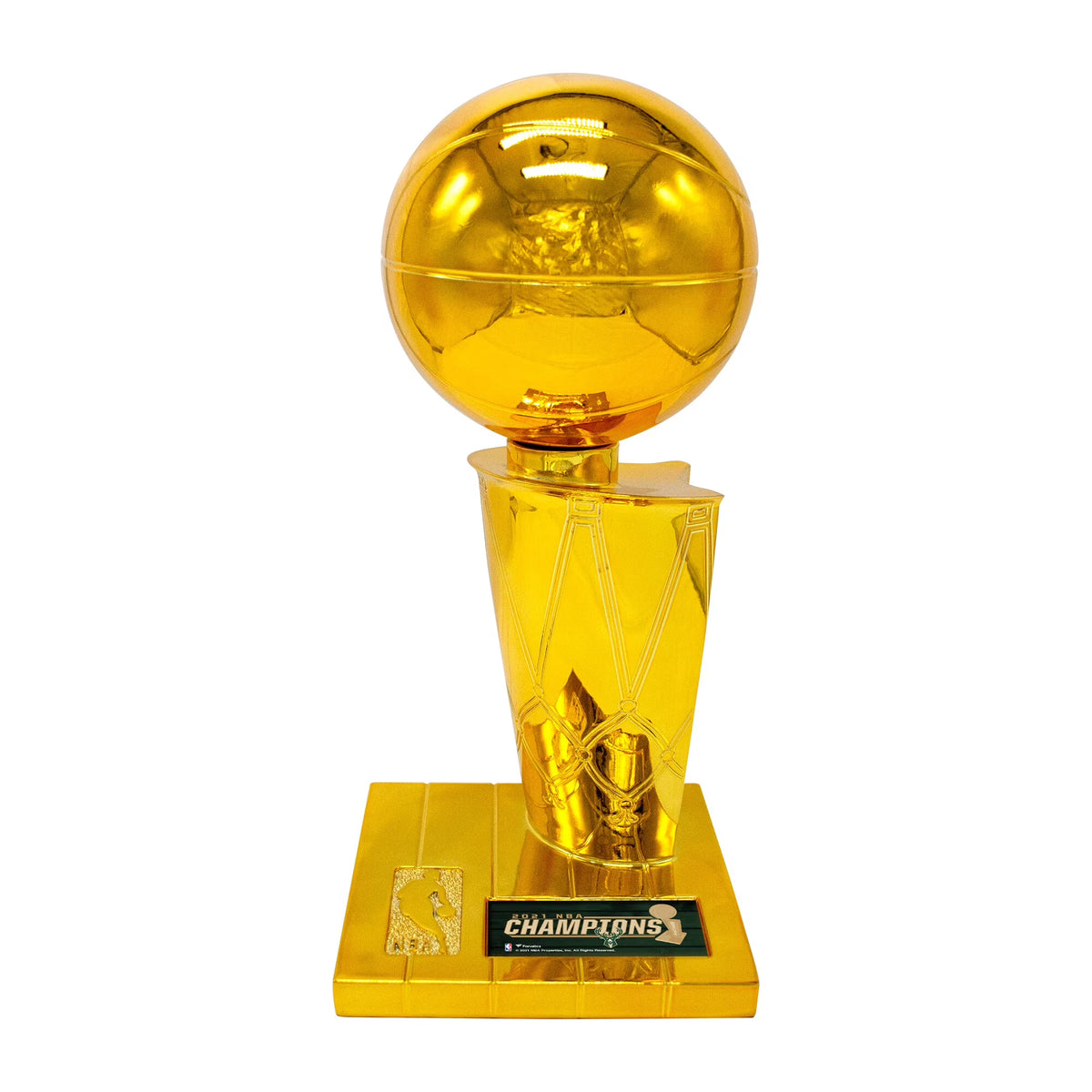12" Replica Larry O'Brien Trophy with Sublimated Plate F4194