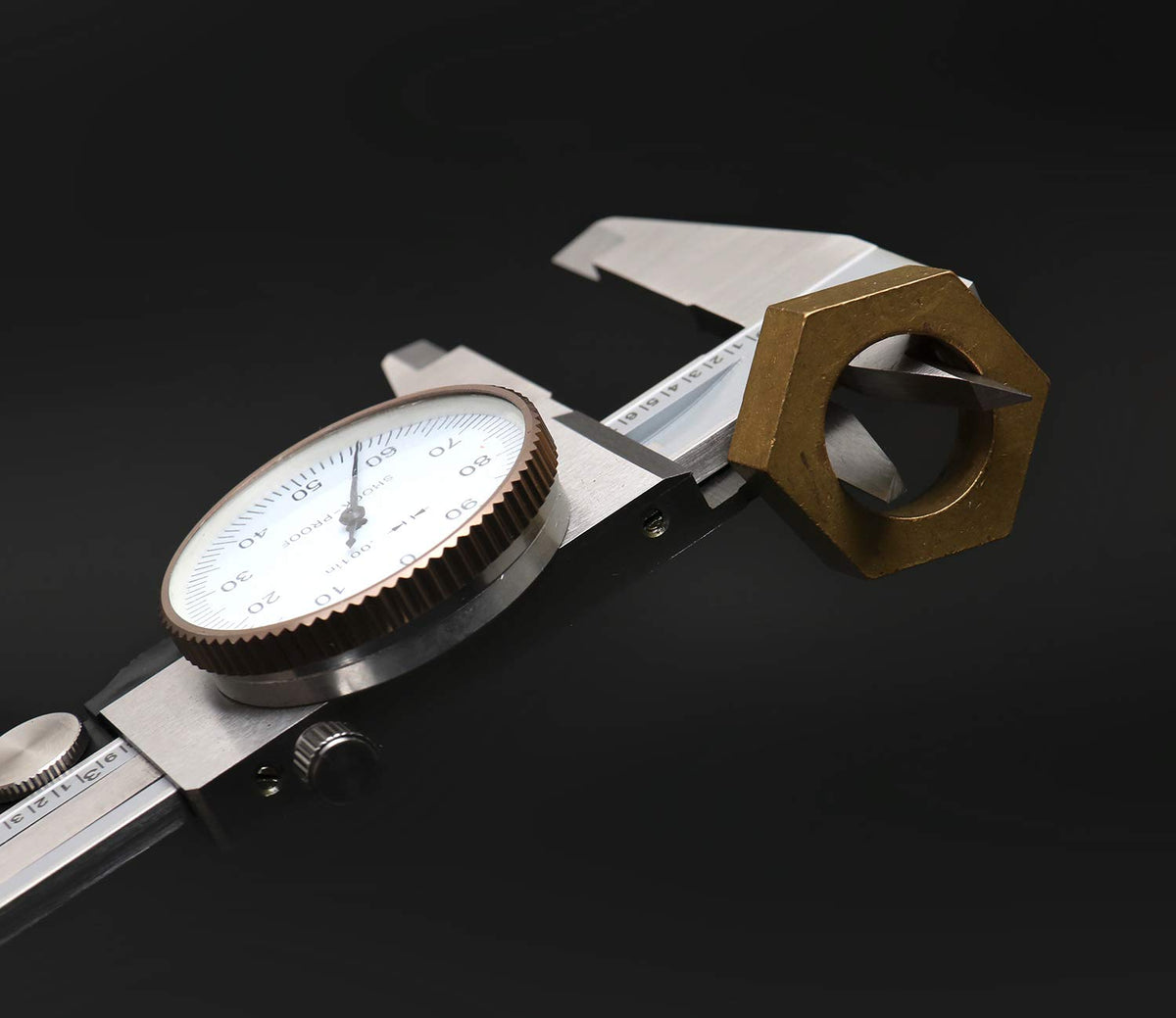 0-8'' by 0.001'' Precision Dial Caliper, Stainless Steel H601