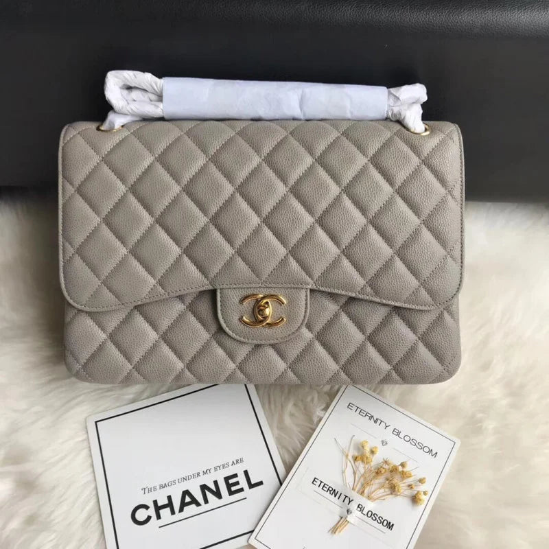 Caviar Calfskin 30Cm Flap Bag R2453