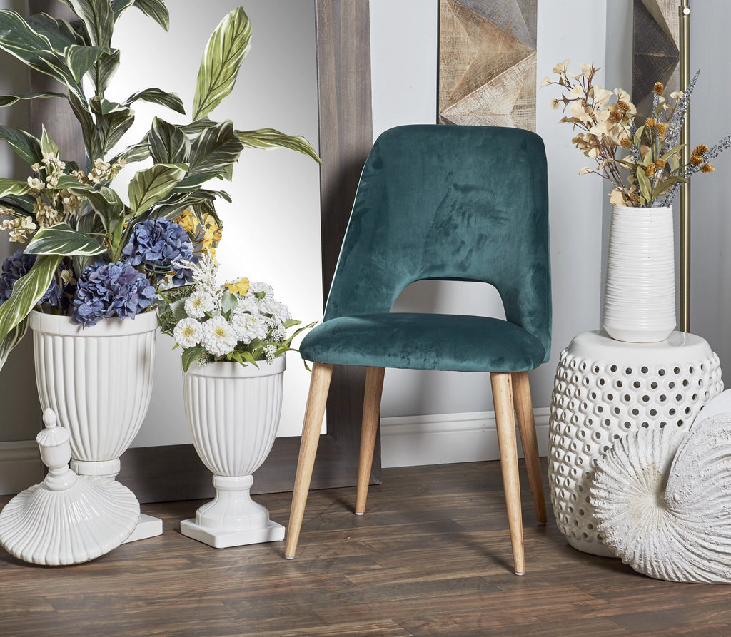 Green Wood Dining Chairs E7210