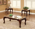 3 Piece Dark Oak Table Set F1224