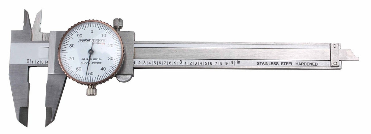 0-8'' by 0.001'' Precision Dial Caliper, Stainless Steel H601