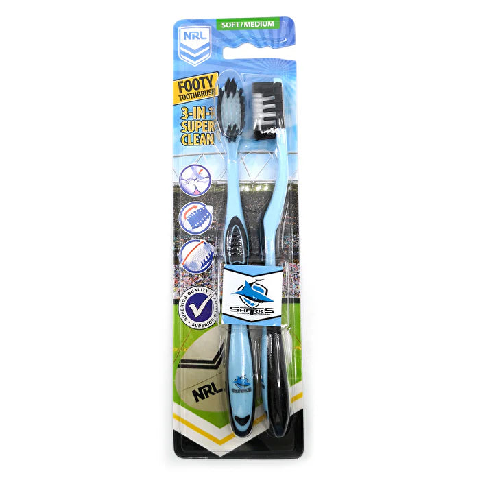 2pk Cronulla Sharks Toothbrushes P10628