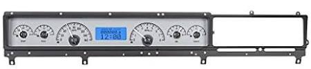 Analog Dash Gauges System Kit Silver Alloy Red Q9604