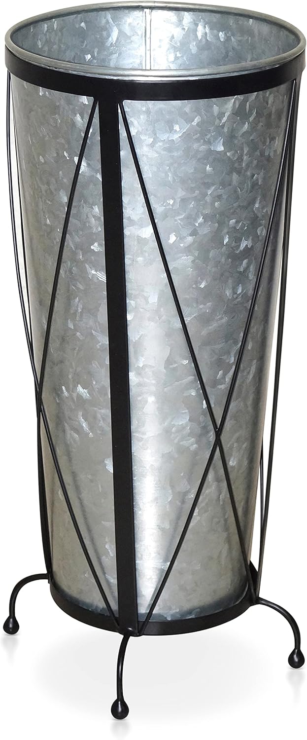 Galvanized Umbrella Holder Stand, 2 pcs, Metal Base V374954