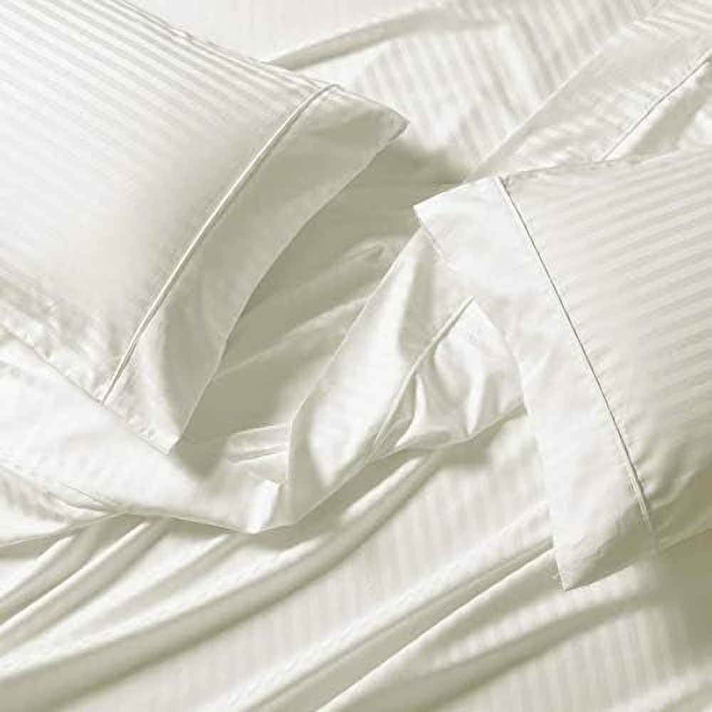 Ivory Cotton Blend 3PC Twin Extra Long XL Bed Sheets Set D364