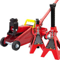 2 Ton Hydraulic Trolley Floor Jack with 2 Jack Stands L696411
