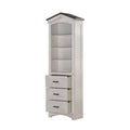 Weathered White and Washed Gray Tree House Bookcase L20191