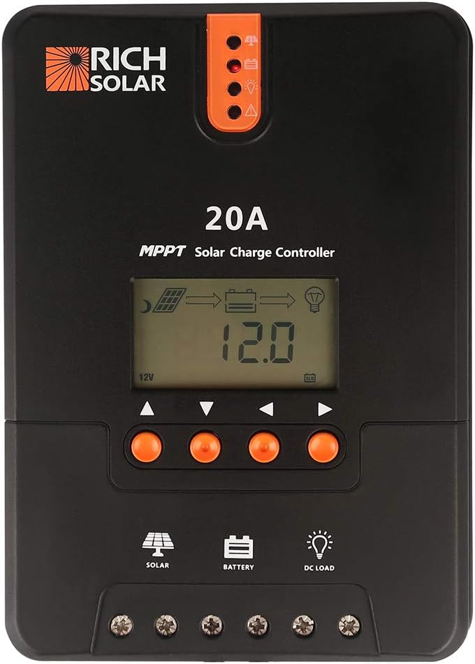 200 Watt 12 Volt Monocrystalline Solar Starter Kit with MPPT Charge Controller Q750375