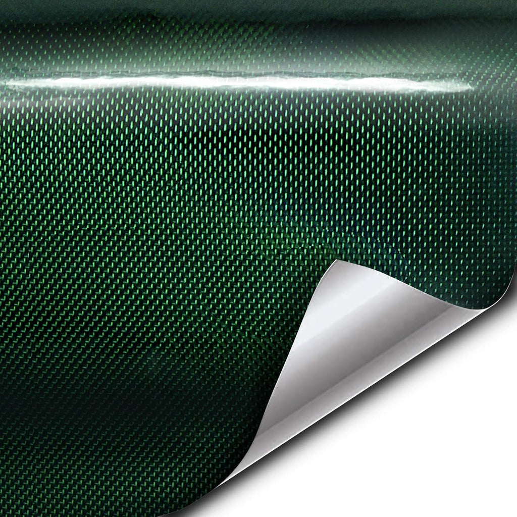 Holographic Weave High-Gloss Vinyl Car Wrap (3ft x 5ft, Green) Pack of 2 R699896
