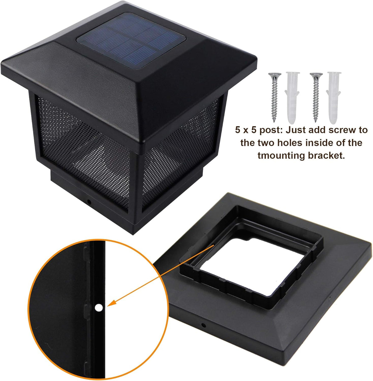 4 Pack Solar Flame Post Lights F124