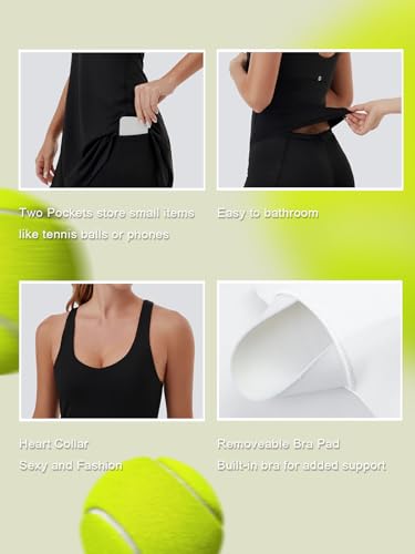 Womens Tennis Dress with Built in Shorts and Bra U59255