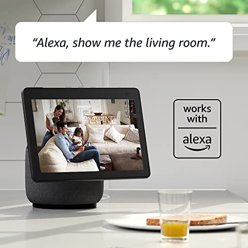 Compact indoor plug-in smart security camera, 1080p HD video, night vision, motion detection, two-way audio – 2 cameras (White) S281318