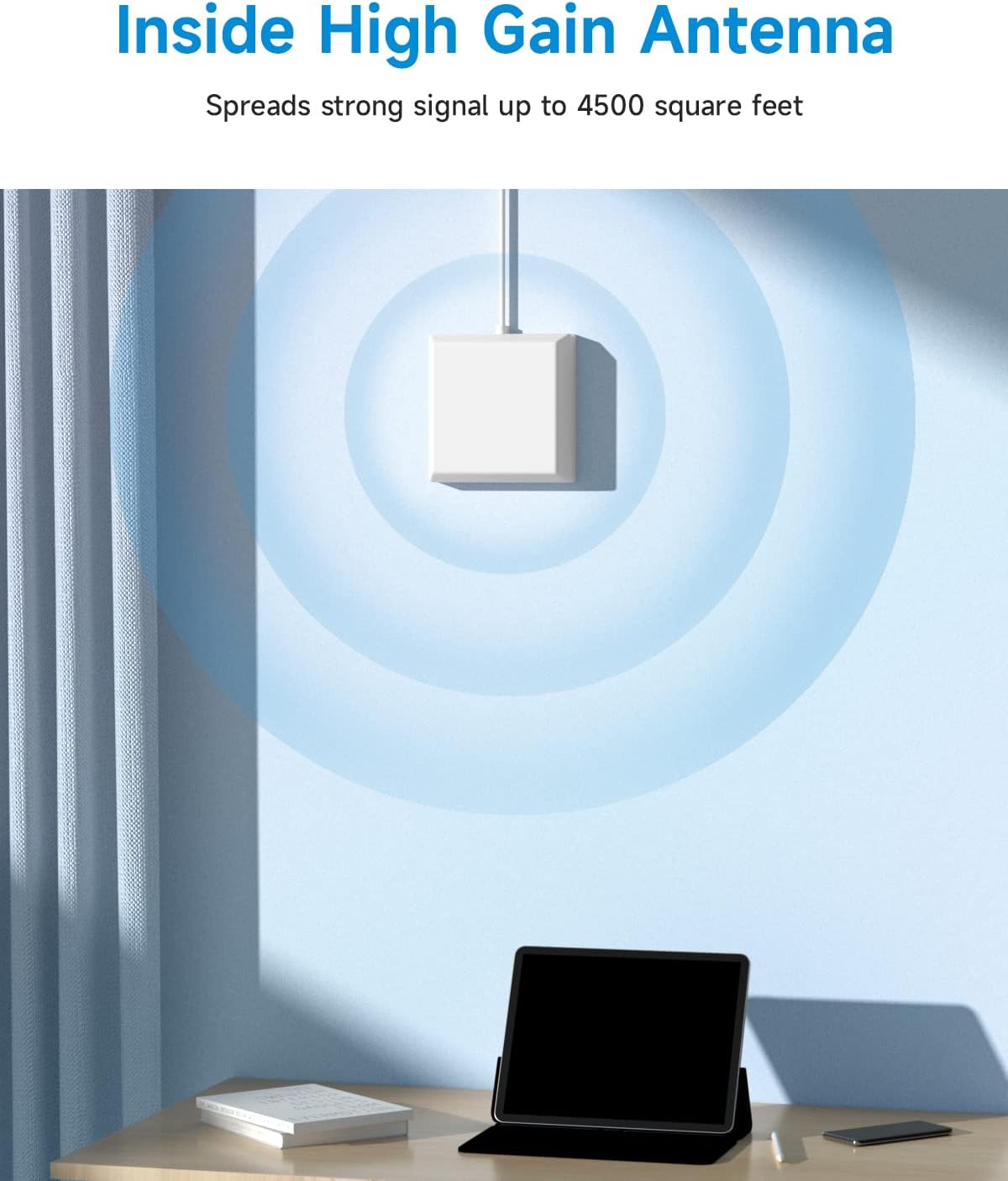 Cell Phone Signal Booster 4G LTE 5G 65dB Dual Band Cellular Repeater T168