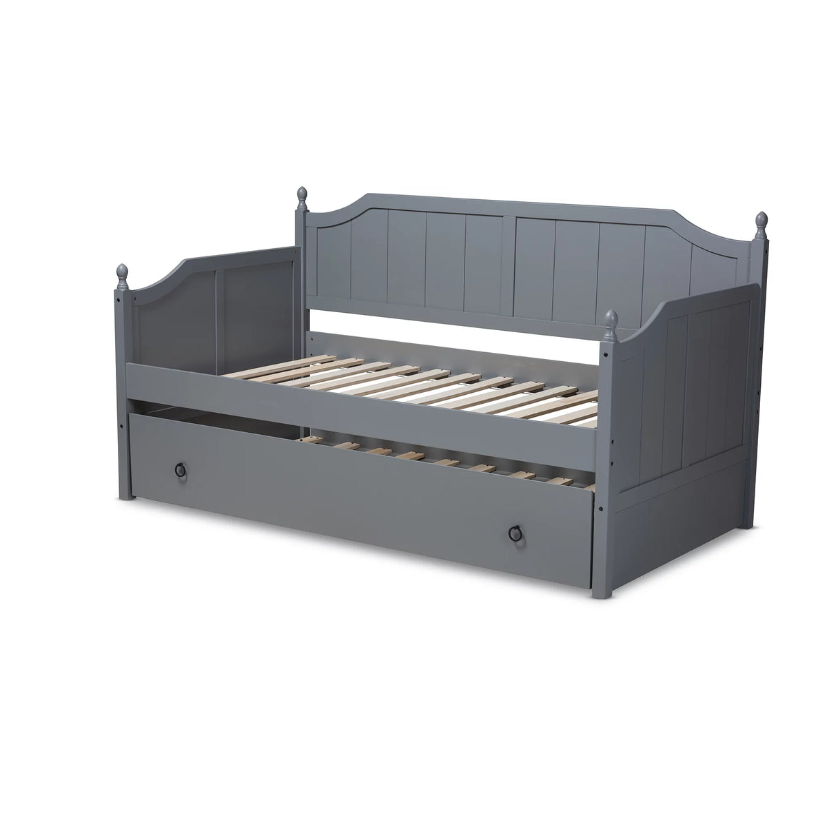 Grey Wood Twin Daybed with Trundle A408