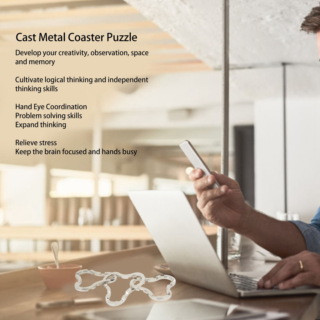 Cast Metal Coaster Puzzle Toy A65780