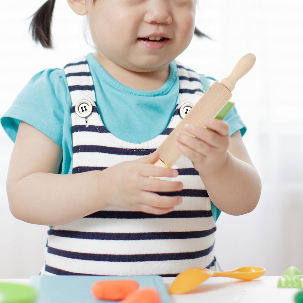 6 Pcs Wooden Rolling Pin Toy Playset M287