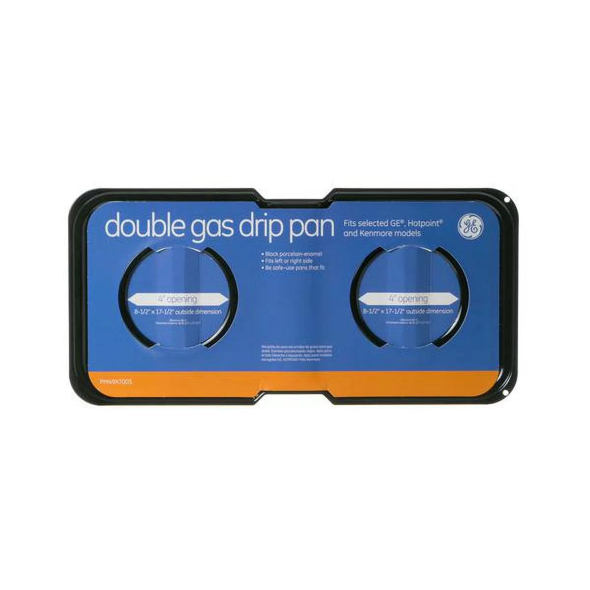Black Porcelain Gas Range Double Drip Pan Y871