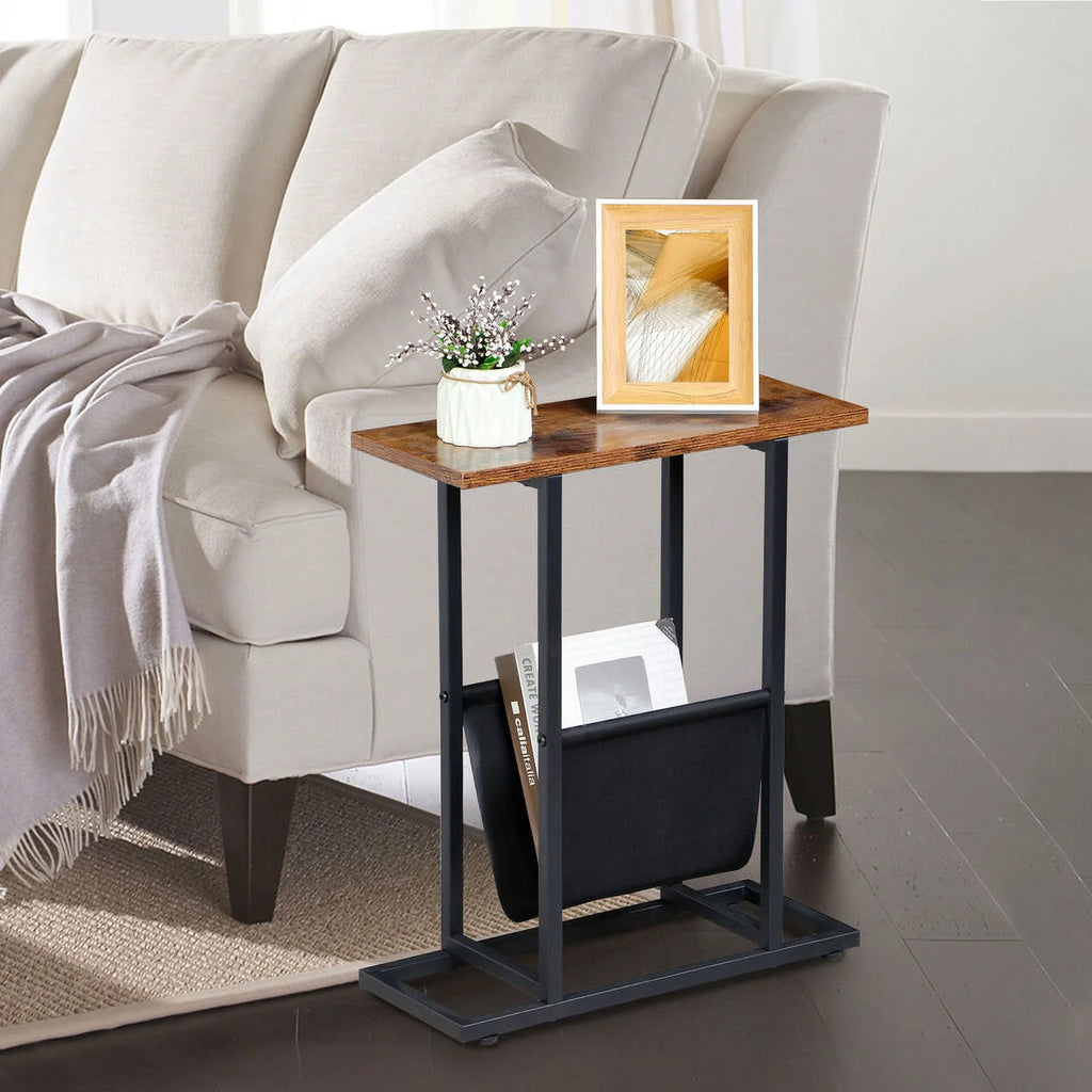 Narrow Side Table with Magazine Holder A804297