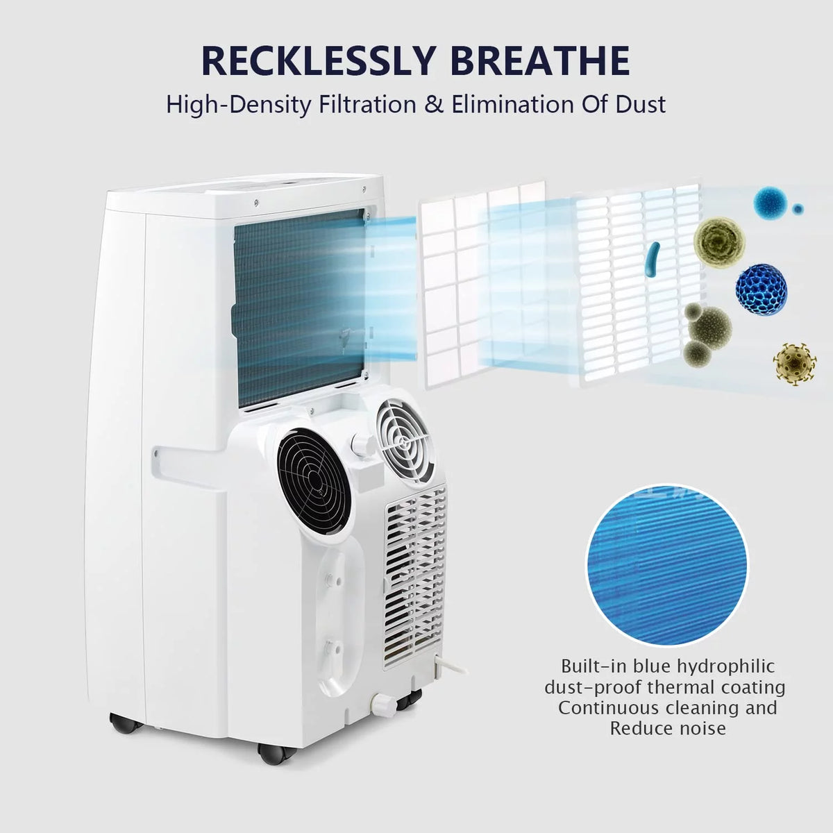 5000BTU Portable Air Conditioner 3 in 1 with 24-Hour Timer Z476