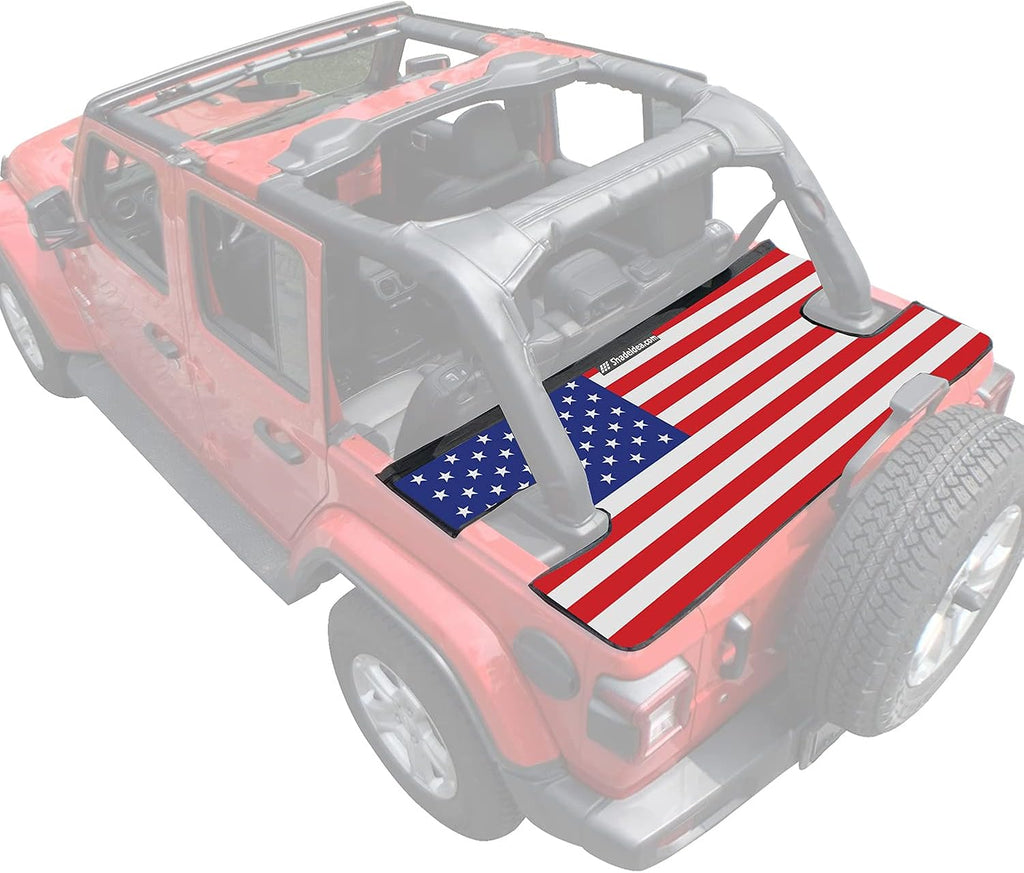 Black Vinyl Tonneau Cover for Jeep 2 Door Rear Trunk Cargo R474